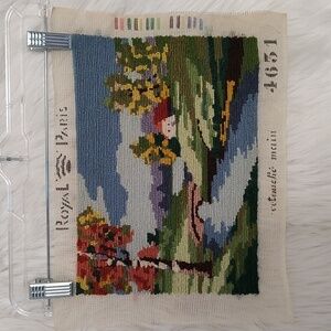 Vintage Needlepoint Canvas / 8"x11.5"